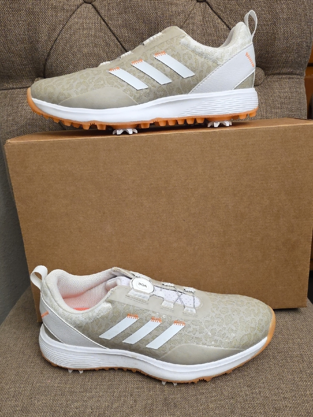 NIB: Leopard Adidas Womans S2G BOA 23 Golf Shoes